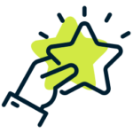 Sternsymbol in der Hand