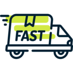 Icon eines Lastwagens mit der Aufschrift FAST