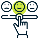 Symbol für einen zufriedenen Kunden