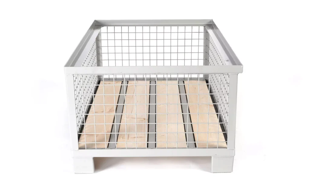 Gitterbox 1240x835x570 Vollwände seitlich