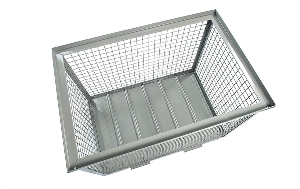 Gitterbox ohne Wände mit Metallboden