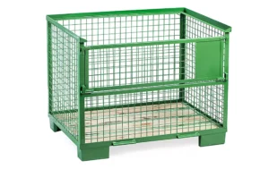 Gitterbox 835x1240x970 Einzeltür in grüner Farbe