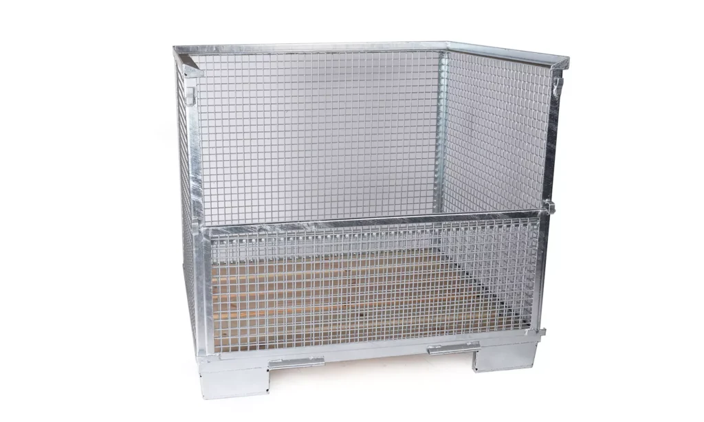 Gitterbox Verzinkt mit feinerem Gitter Rückseite