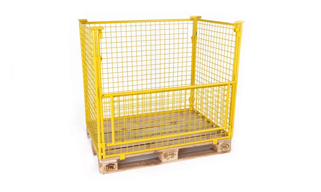 Palettenaufsatz 800x1200x1000 mit einseitiger Tür, offen