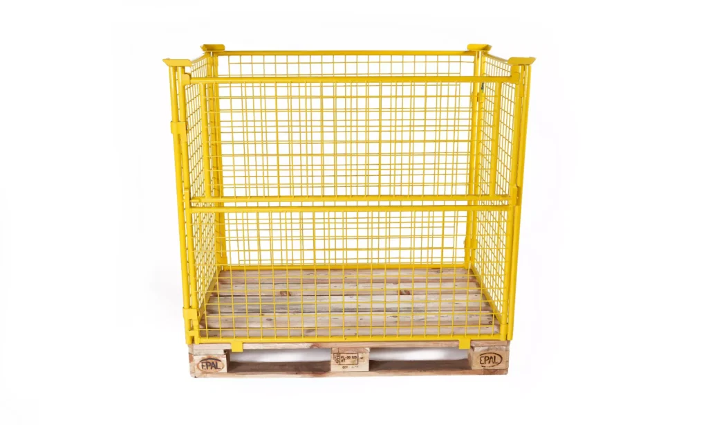 Palettenaufsatz 800 x 1200 x 1000 mit einseitiger Tür vorne