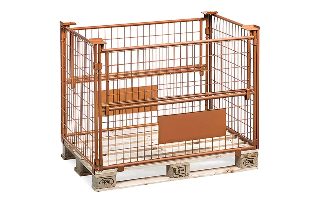 Palettenaufsatz 800 x 1200 x 800 mit beidseitigen Türen