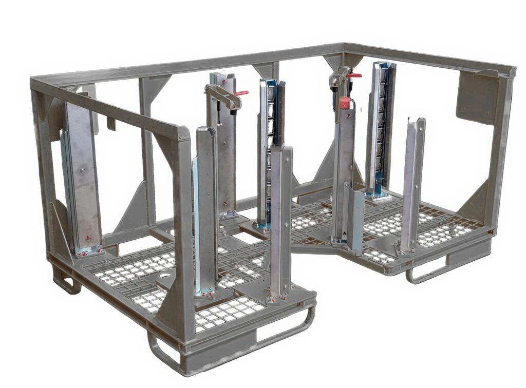 Automobilbehälter mit Metallaufsatz