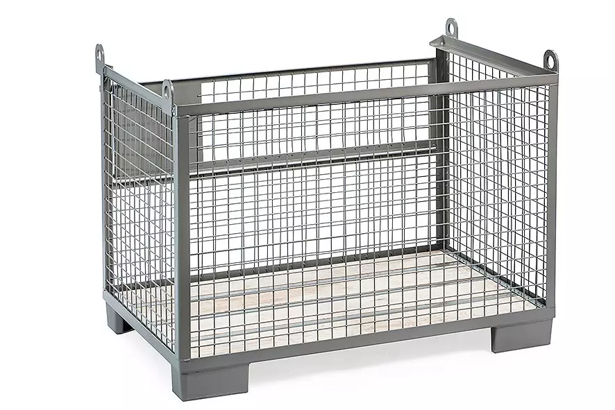 Gitterbox mit Transportösen hinten